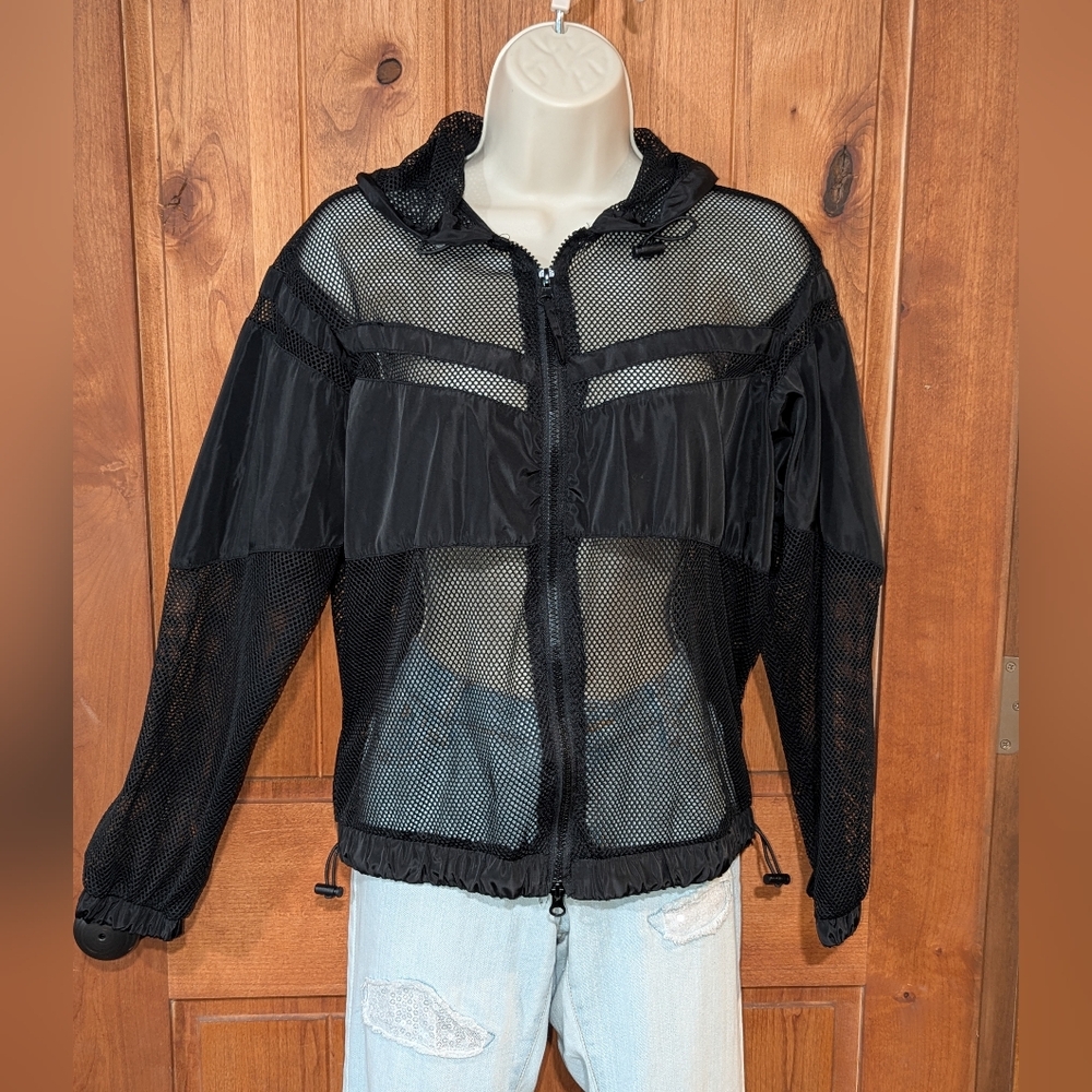 New Look Black Mesh Track Jacket